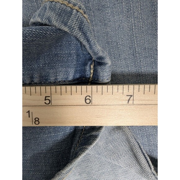 Torrid Jean Shorts Womens Size 16 Blue Denim Cotton Pockets Mid Rise Mid Short - Picture 7 of 10